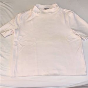 ZARA White golf short sleeves shirt